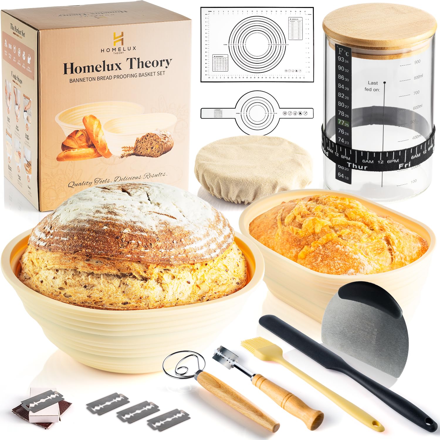 Amazon.com: Sourdough Starter Kit, 14pcs Bread Making Kit